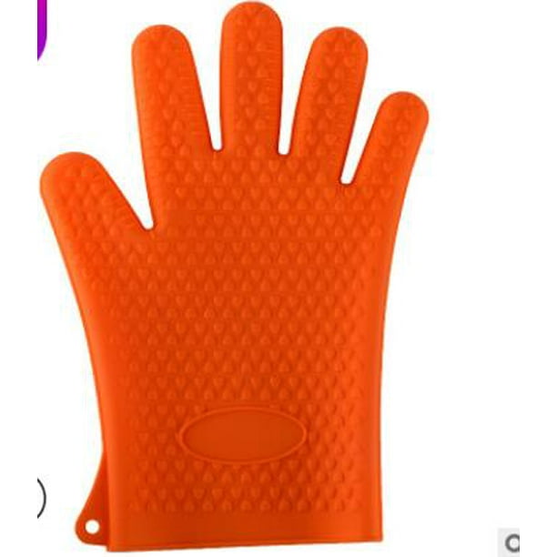 1PC Barbecue Heat Resistant Silicone Gloves Oven Kitchen Grill BBQ Cooking Mitts 